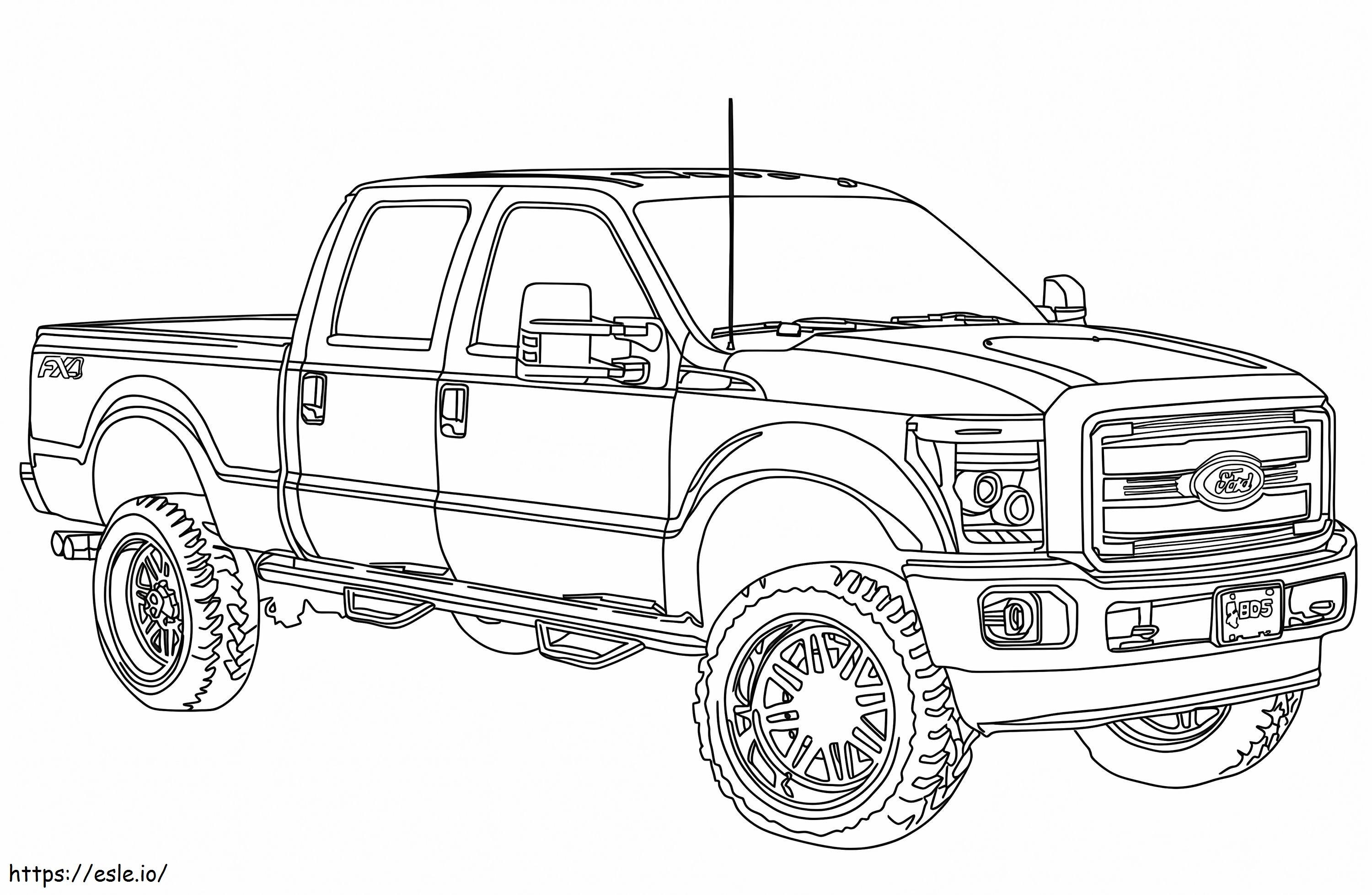 2014 Ford F250 Lifted coloring page