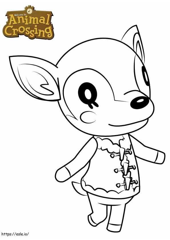 Fauna From Animal Crossing coloring page