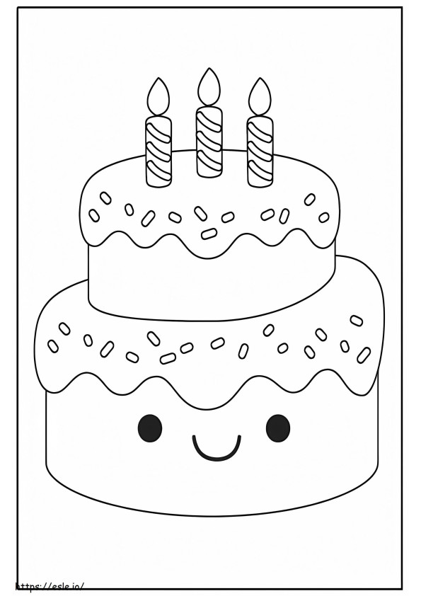 Smiling Cartoon Birthday Cake