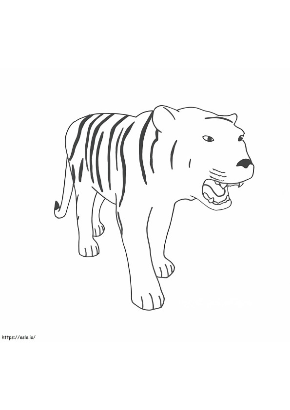 Coloriage Tigre facile à imprimer dessin