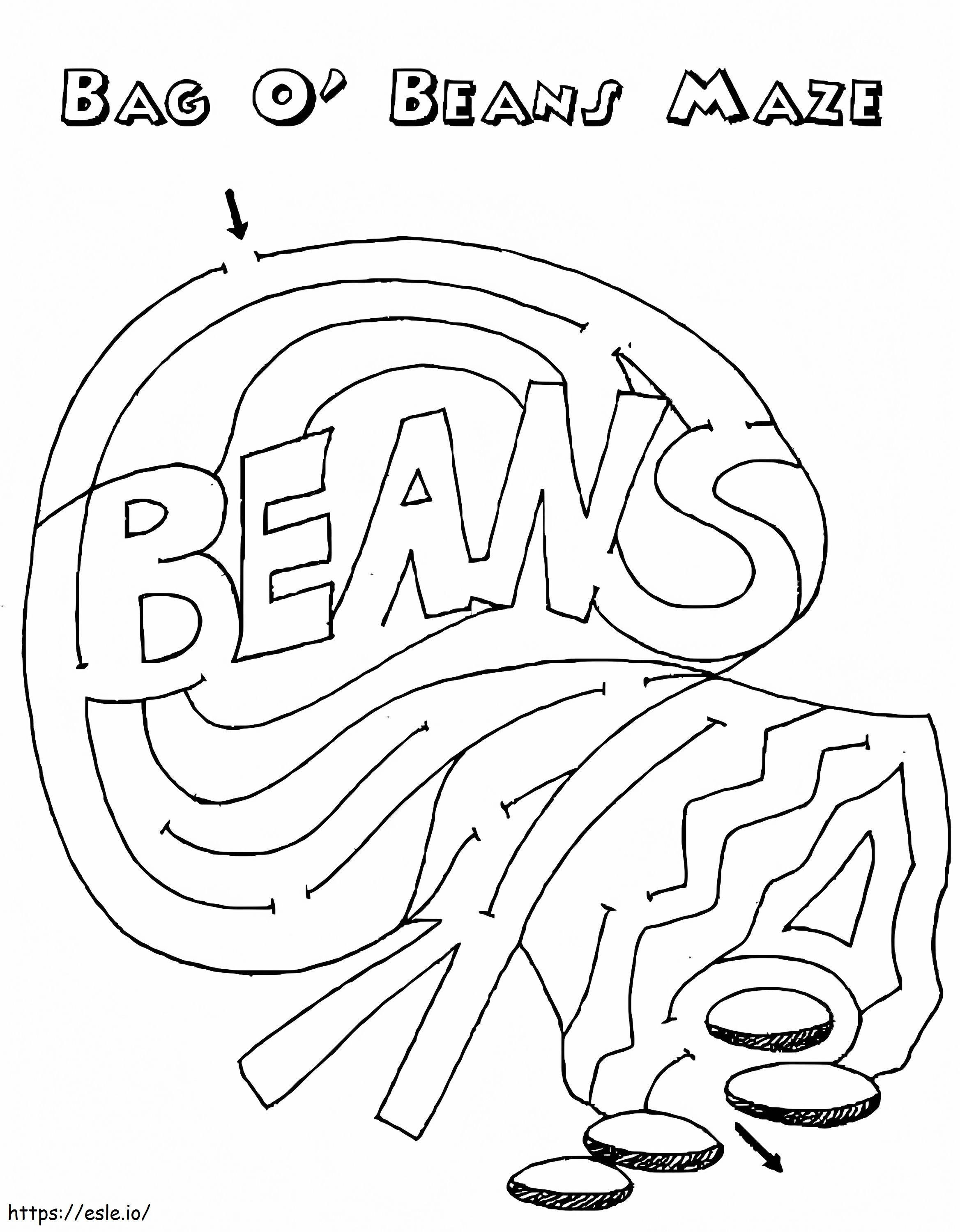 Beans Maze coloring page