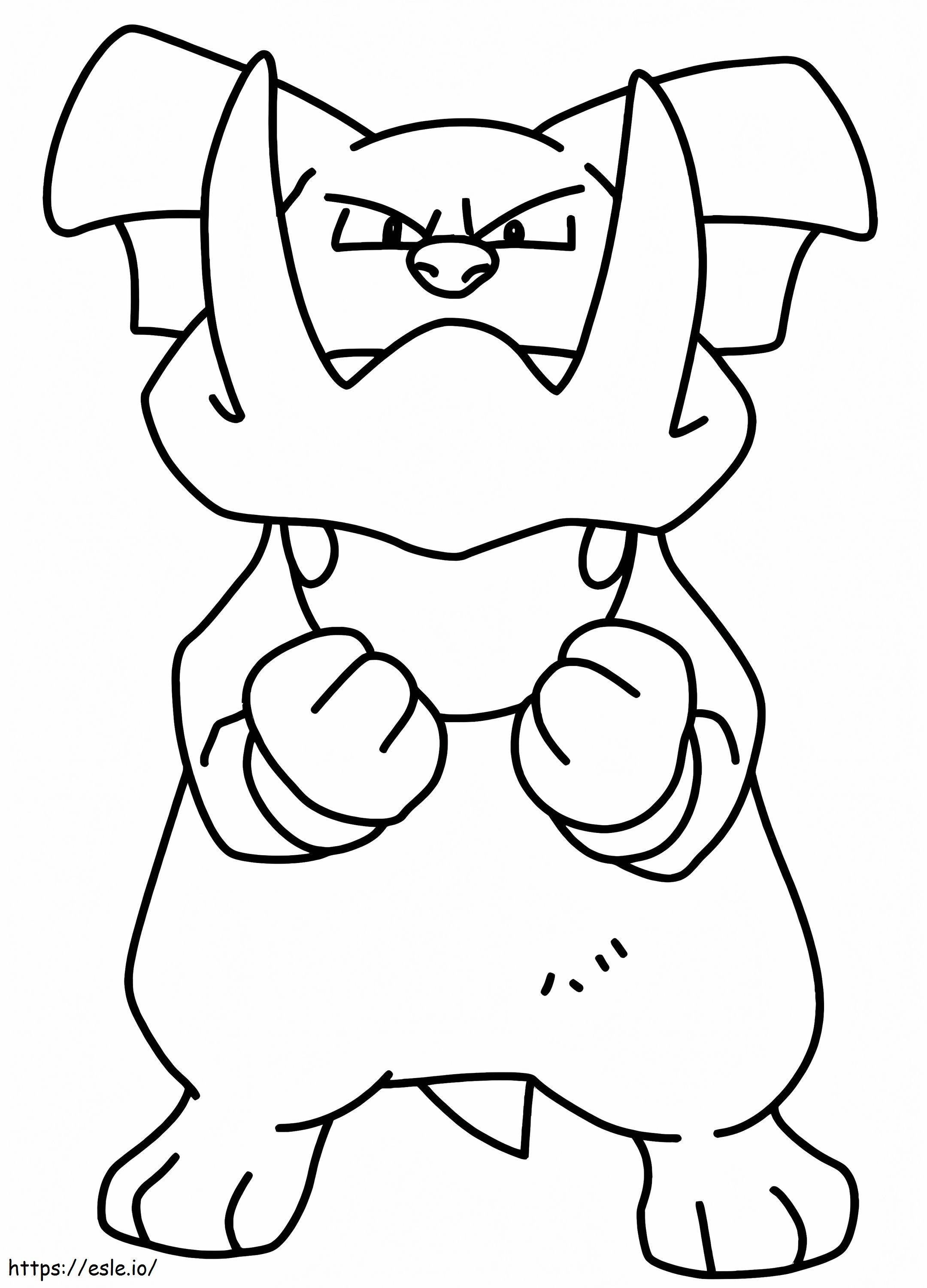 Granbull in Pokémon kleurplaat kleurplaat