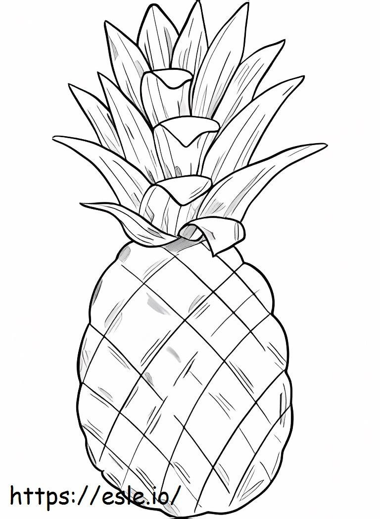 Coloriage Ananas simple à imprimer dessin