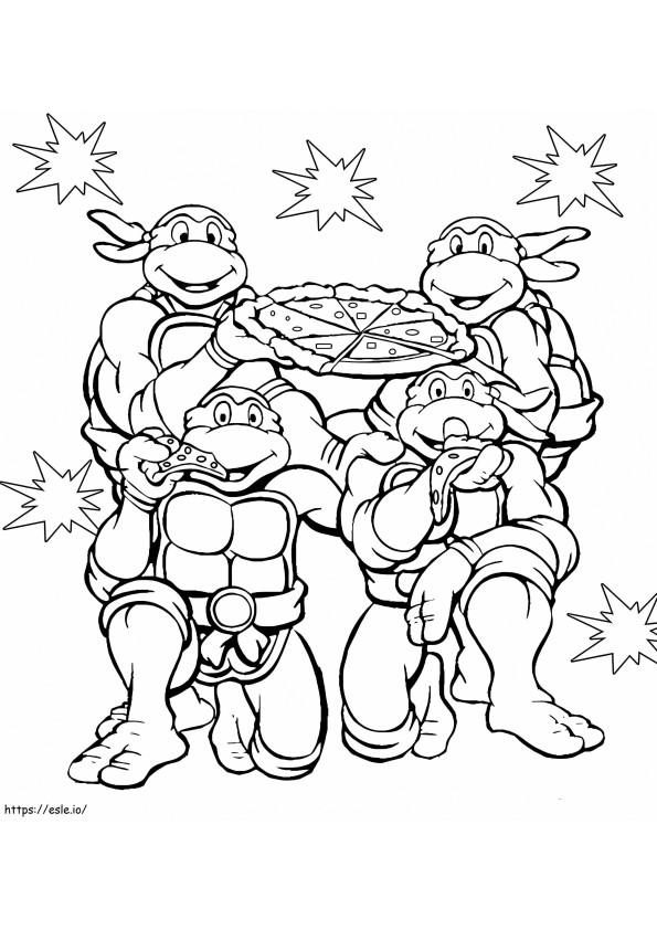 Coloriage tortues Ninja à imprimer dessin