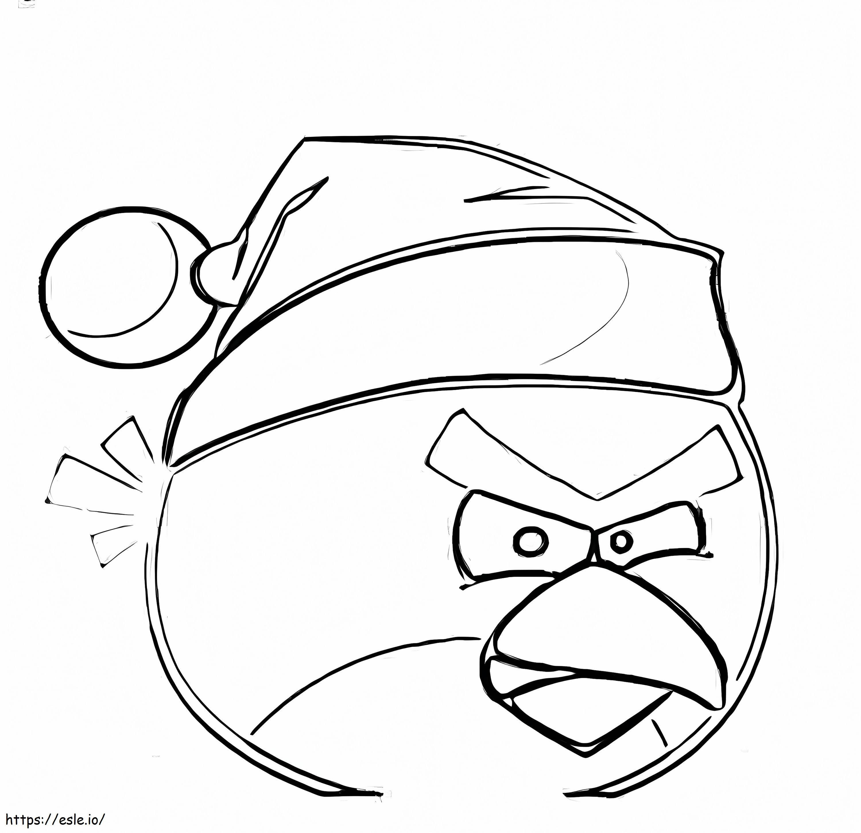 Draw Red Birds At Christmas coloring page