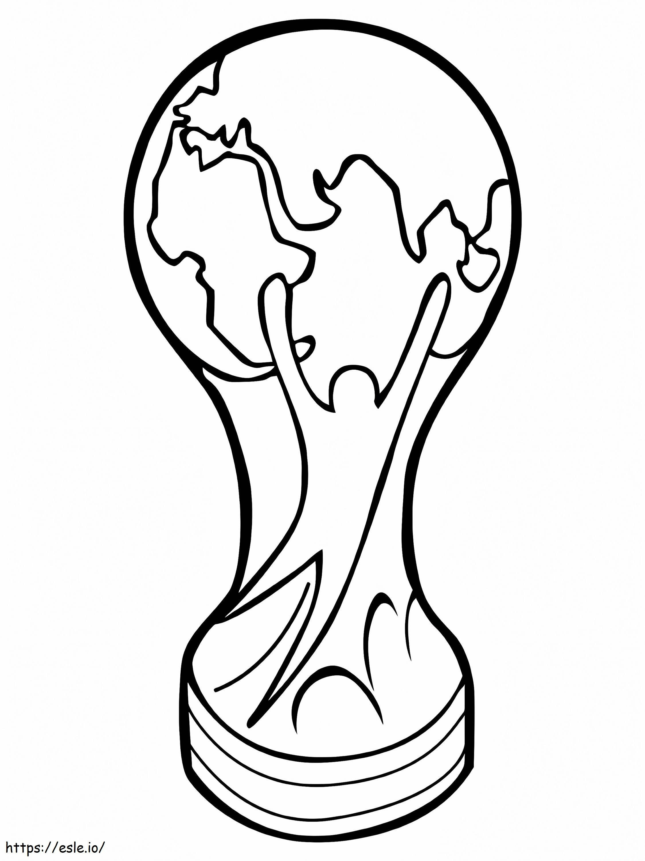 Trofeo 2 de la Copa Mundial de la FIFA 2022 para colorear
