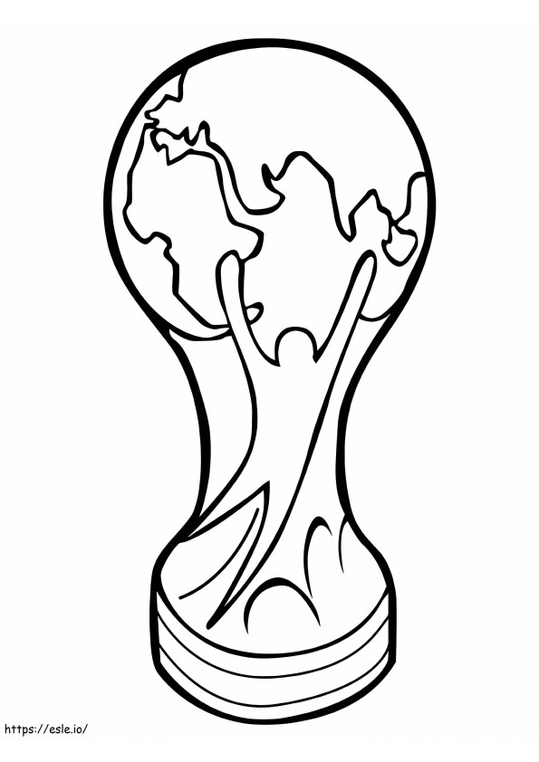 2022 Fifa World Cup Trophy 2 coloring page