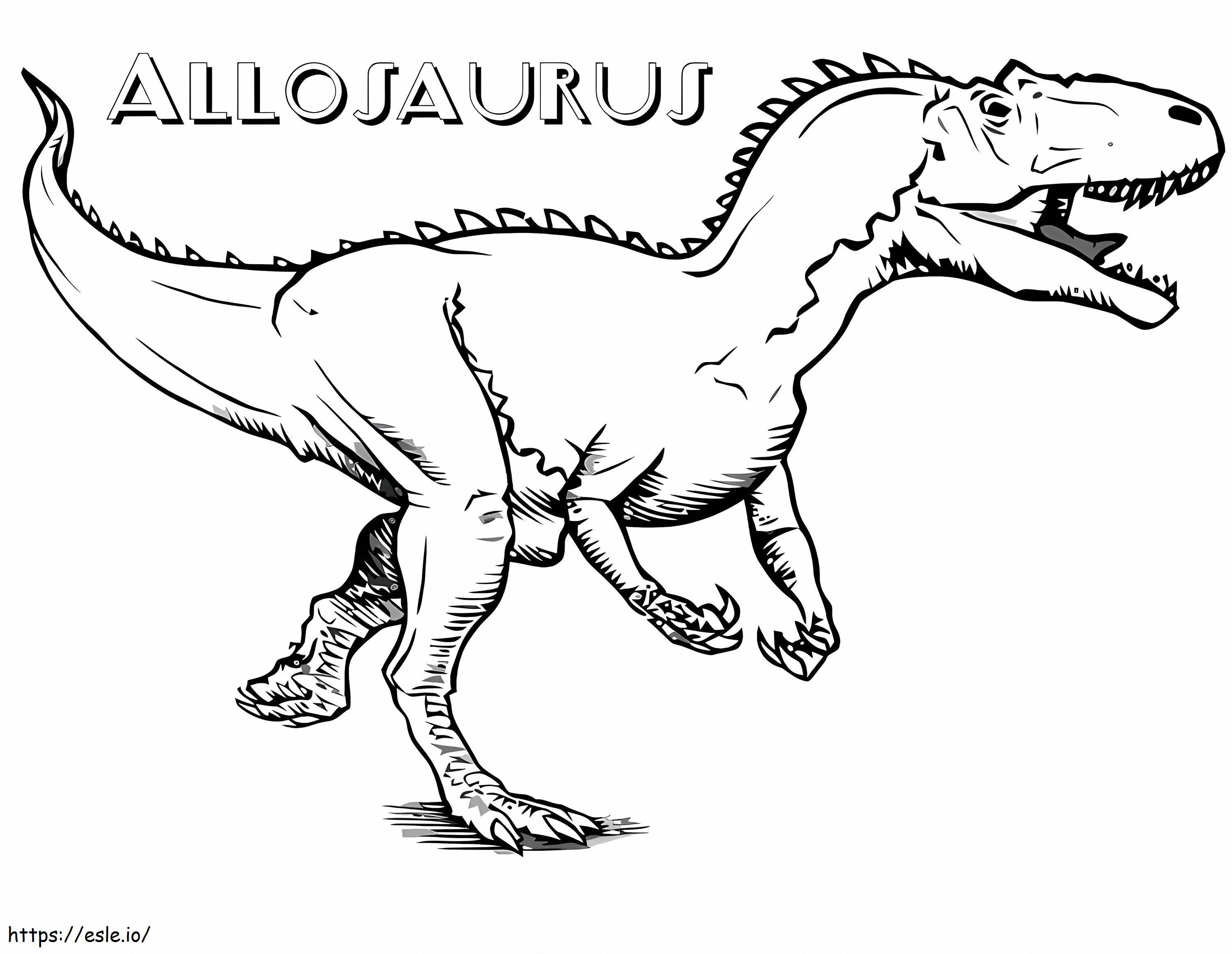 Allosaurus 3 Gambar Mewarnai
