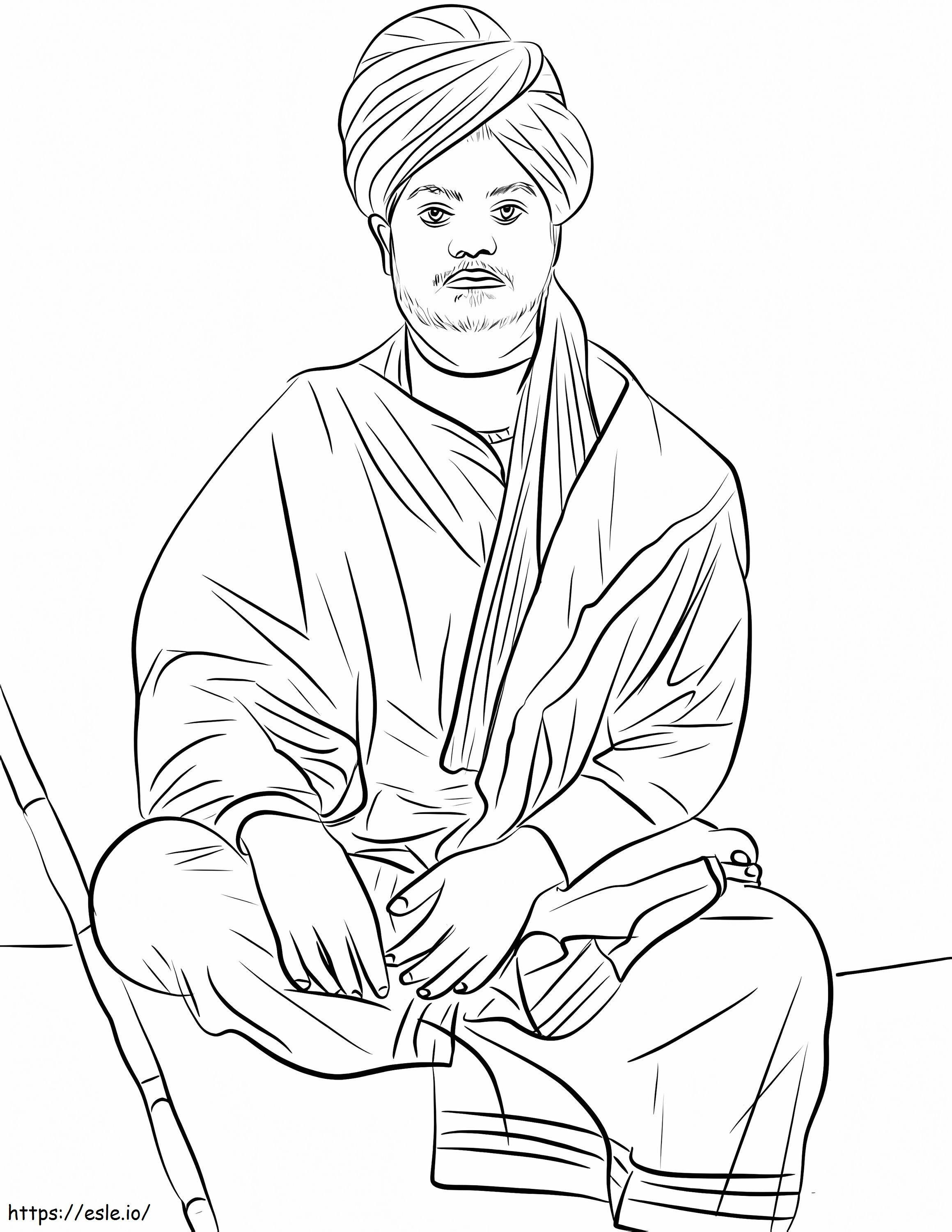 Swami Vivekananda de colorat