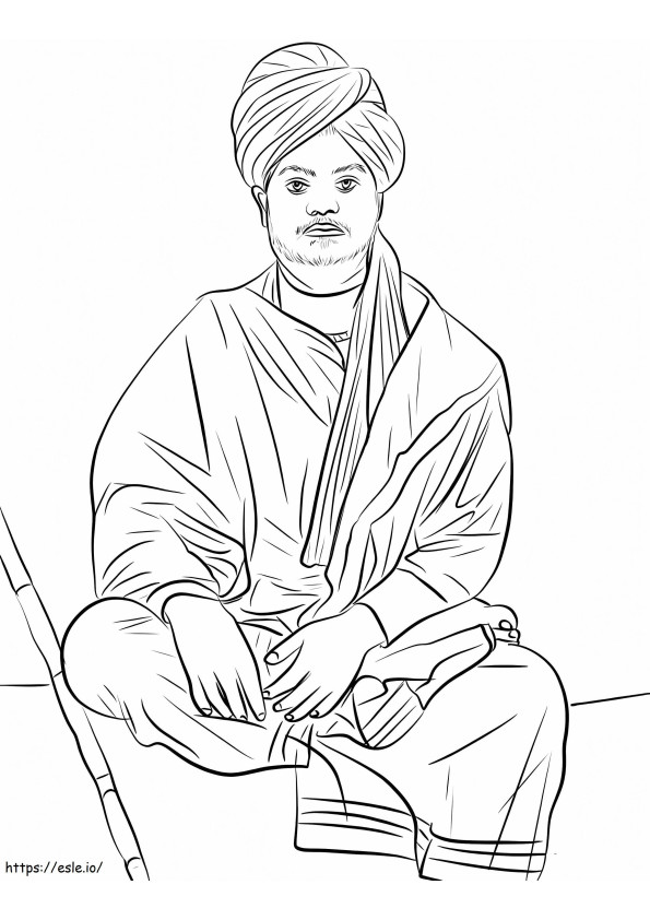 Coloriage Swami Vivekananda à imprimer dessin