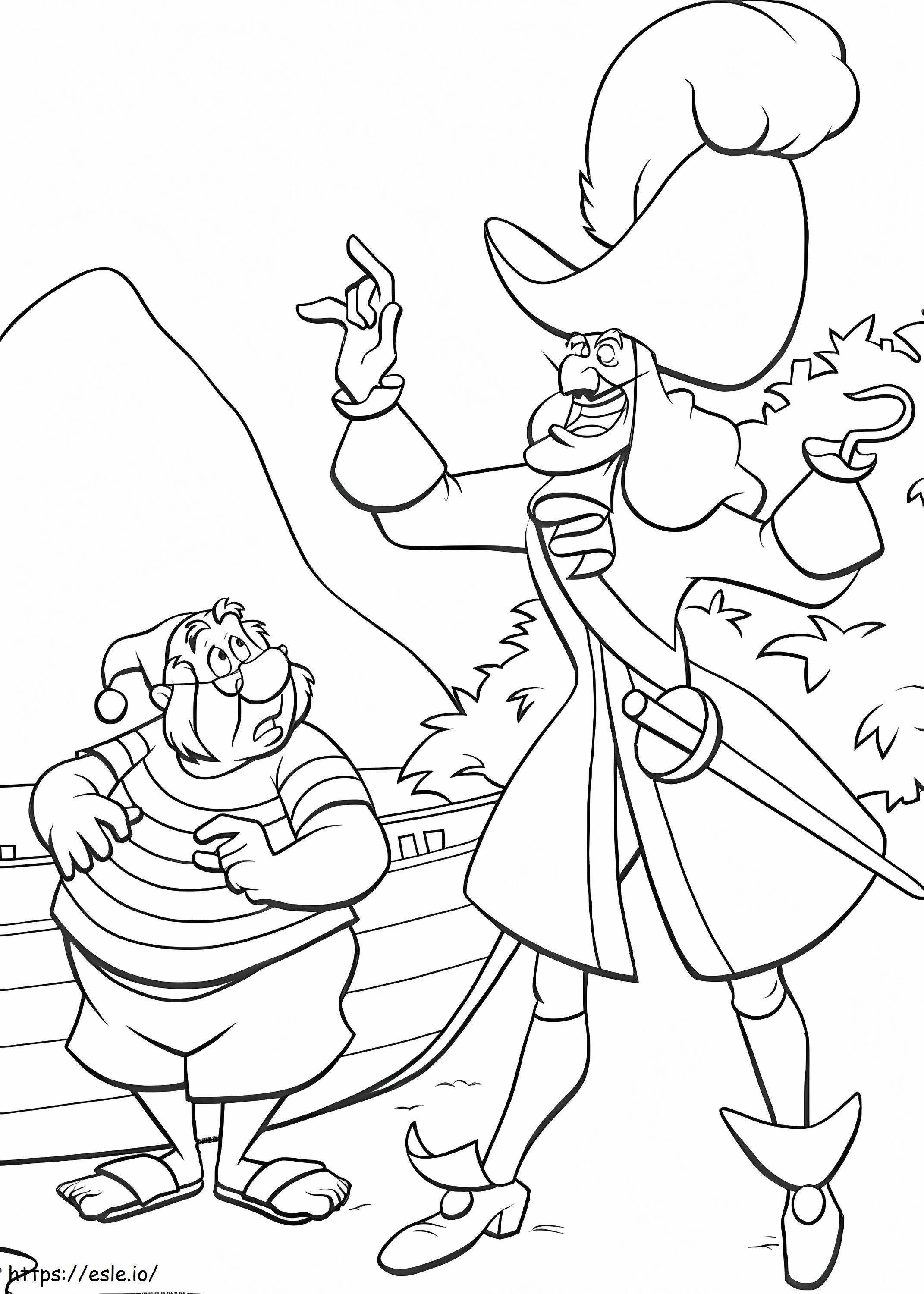 Captain Hook Talking To Smee coloring page