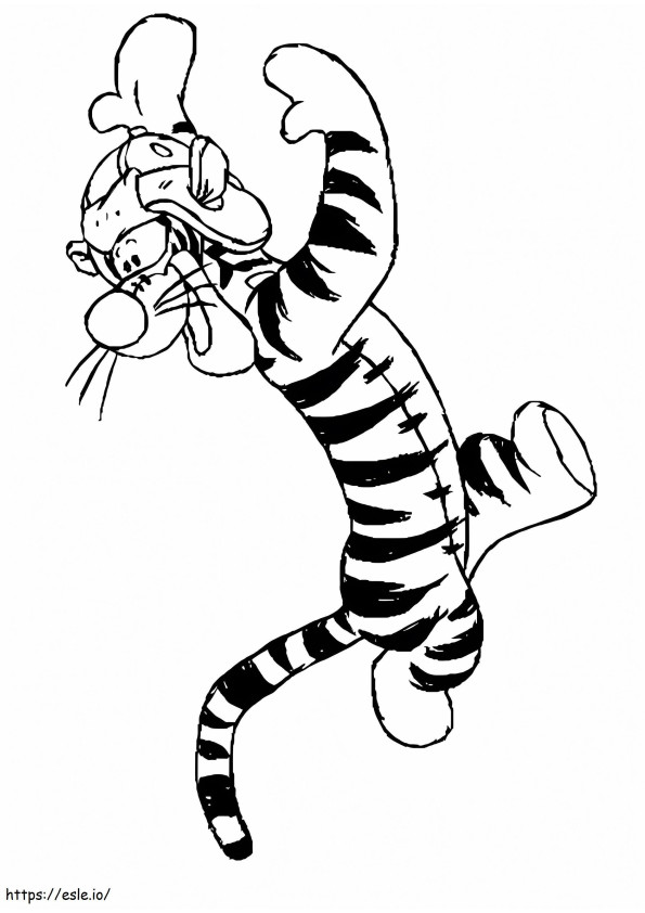 Tigger With Helmet coloring page