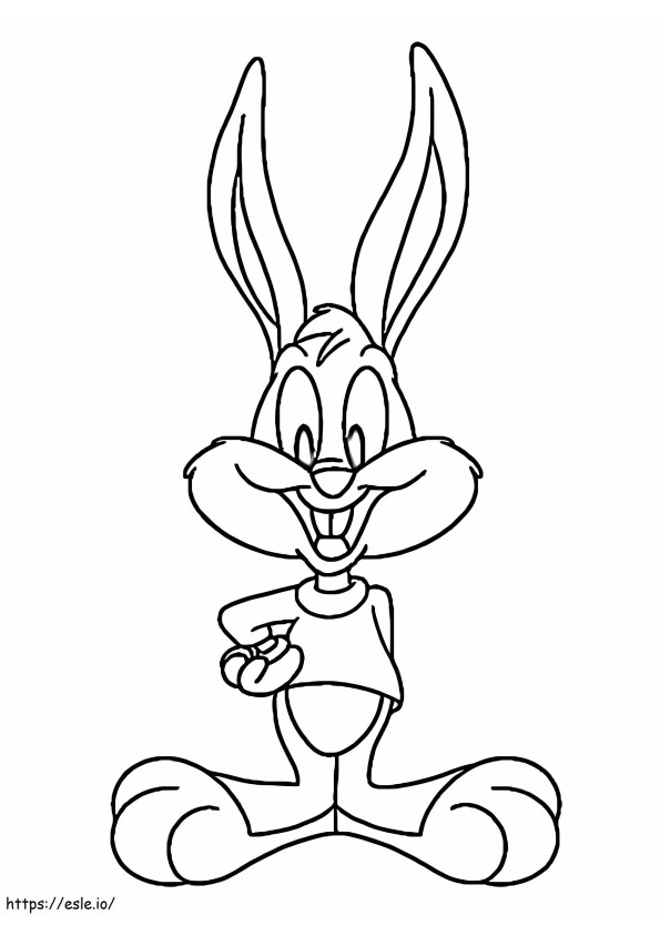Friendly Buster Bunny coloring page