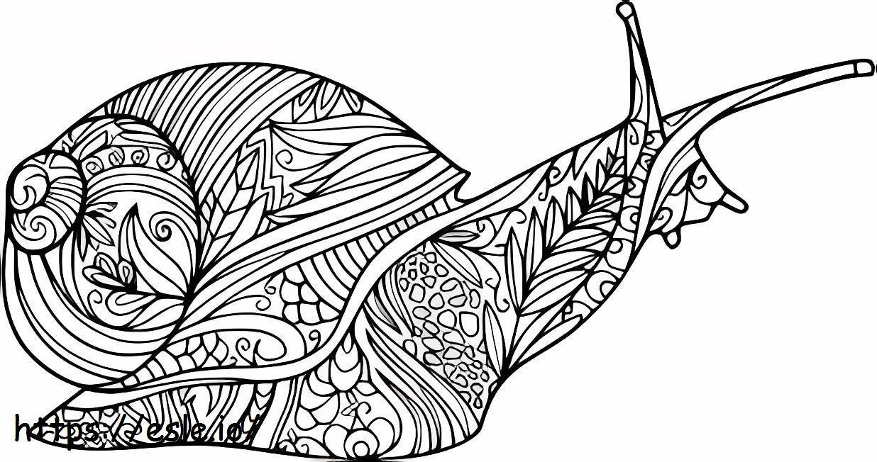 Caracol Zentangle coloring page