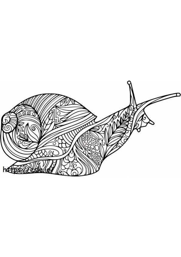 Caracol Zentangle coloring page