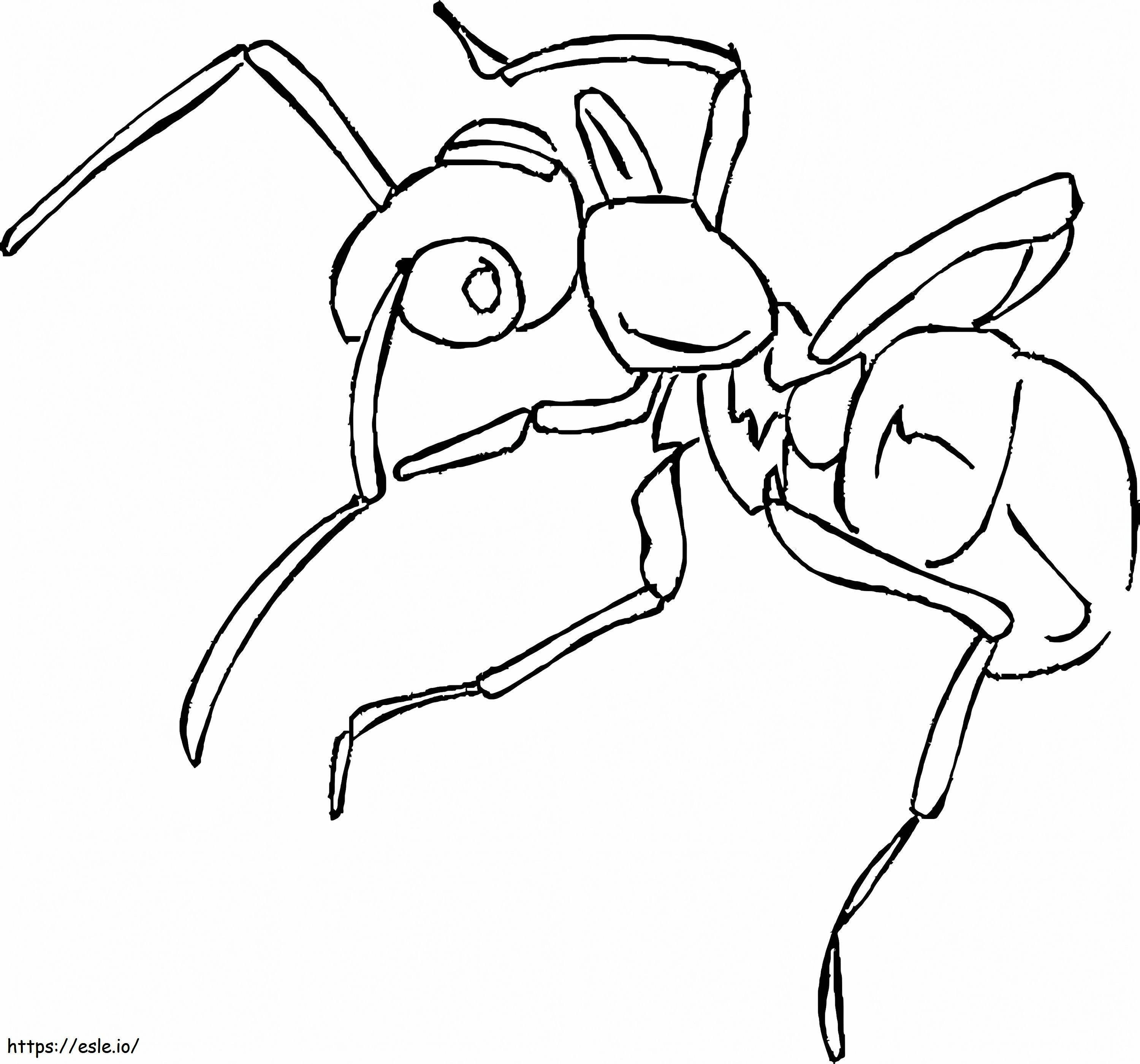 Nice Ant coloring page