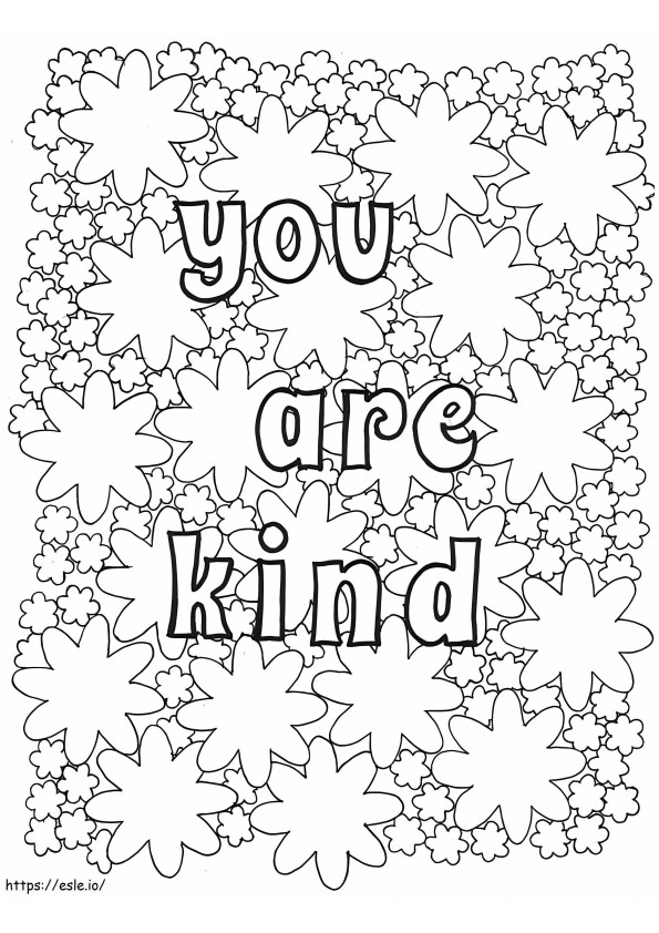 You Are Kind coloring page