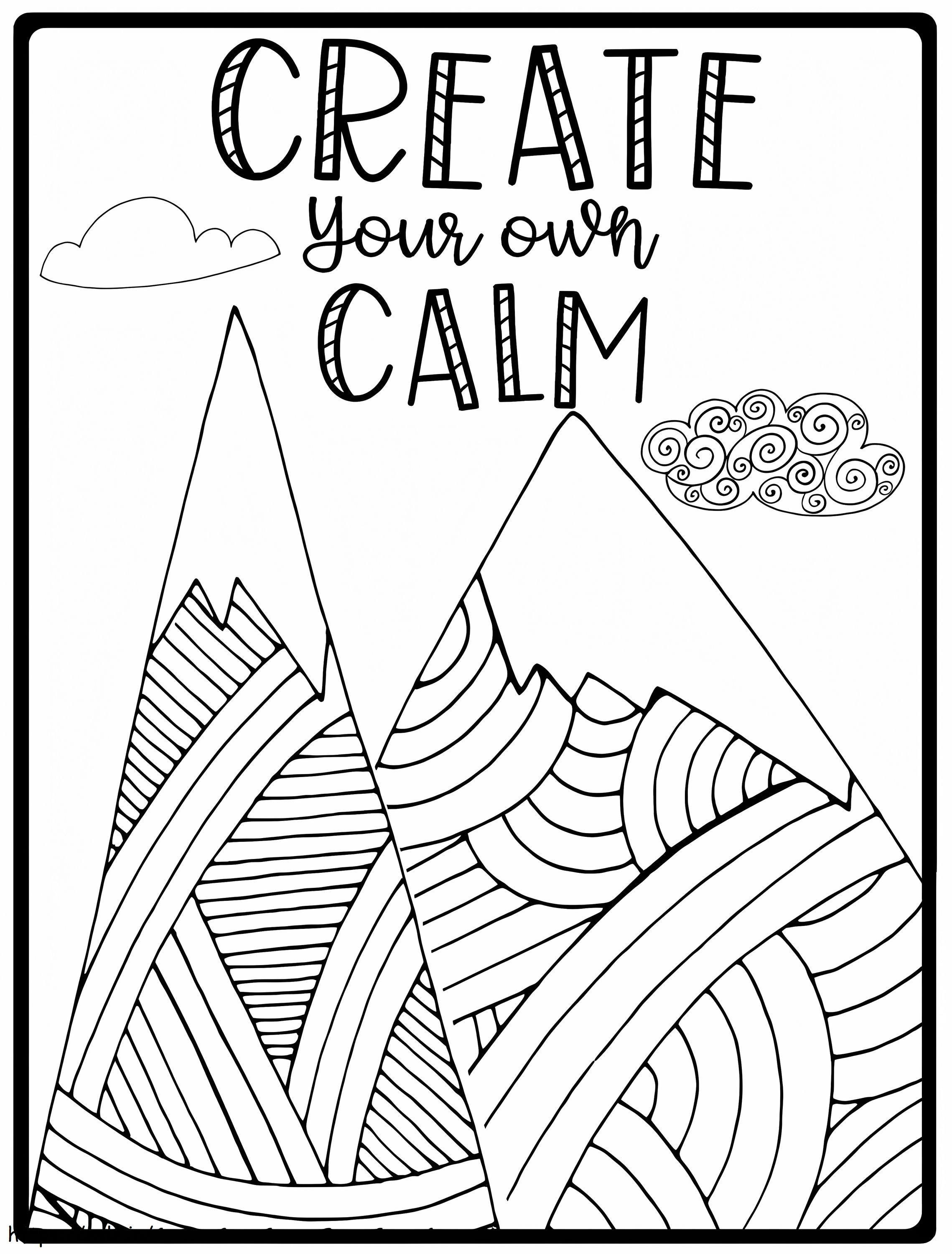 Crie sua própria calma para colorir