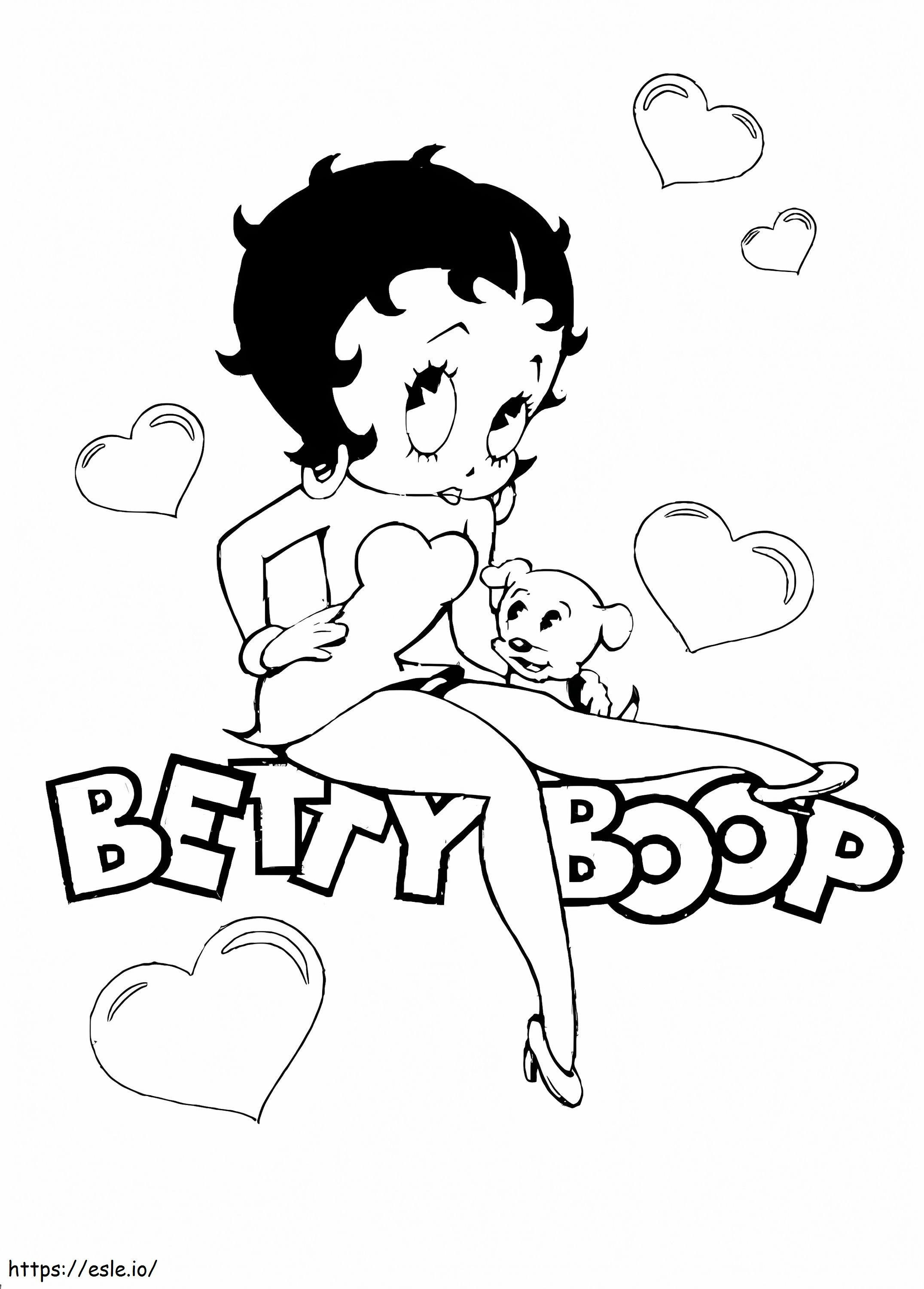 Betty Boop Gambar Mewarnai
