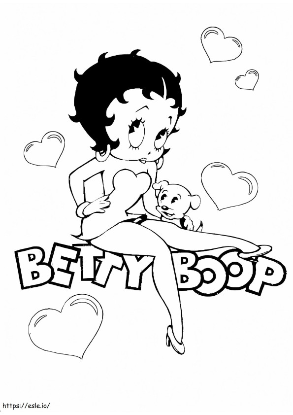 Betty Boop Gambar Mewarnai