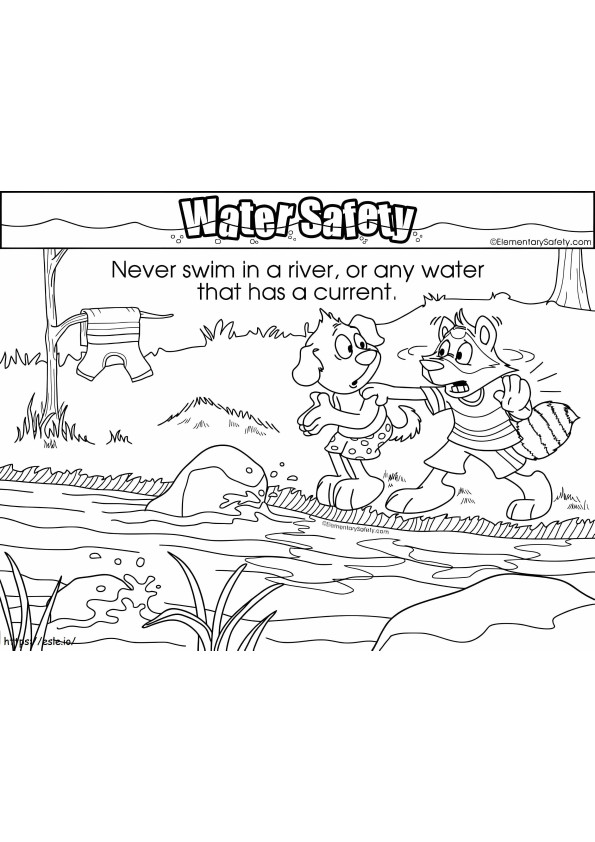 Never Swim In River coloring page