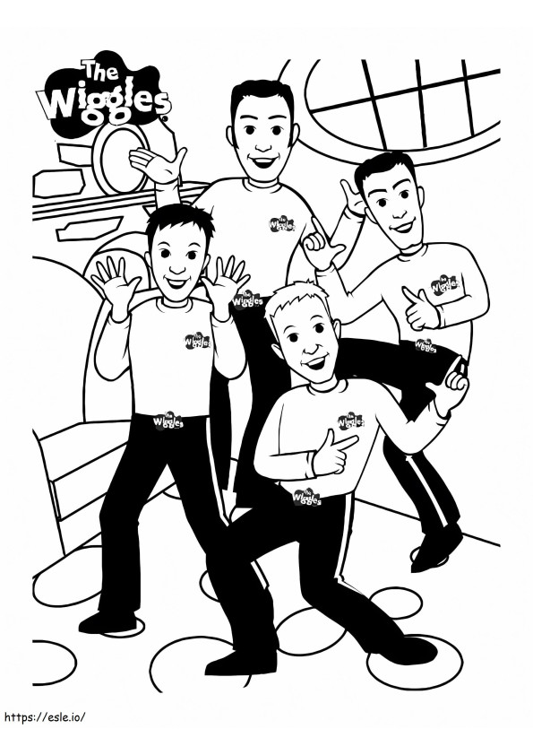 Happy Wiggles coloring page
