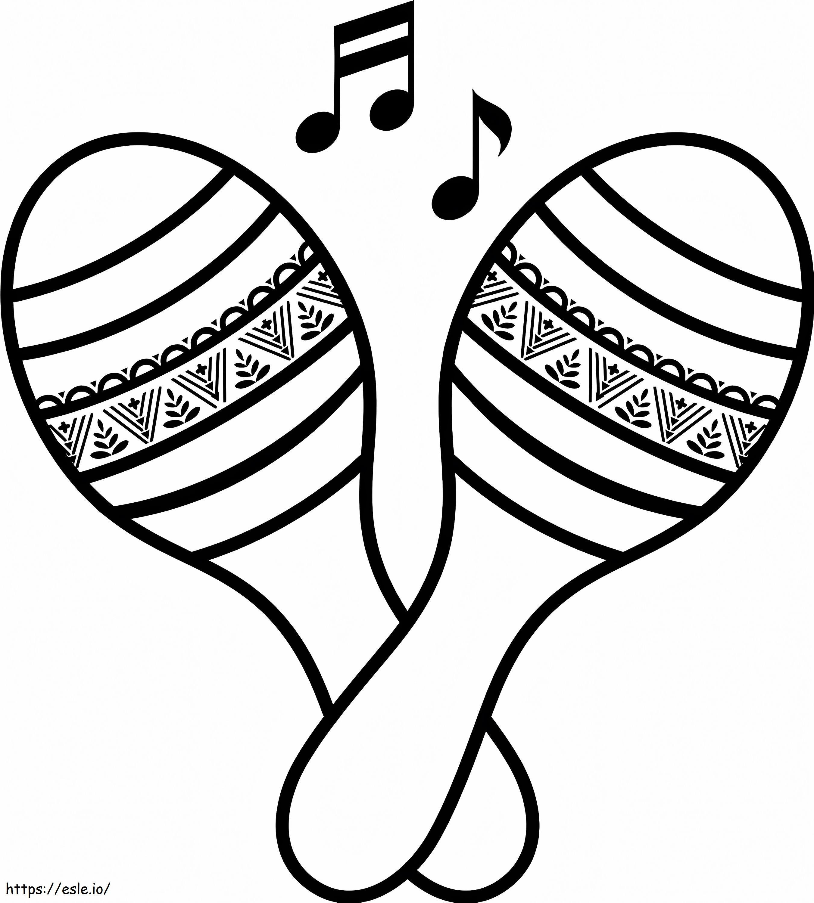Music Maracas coloring page
