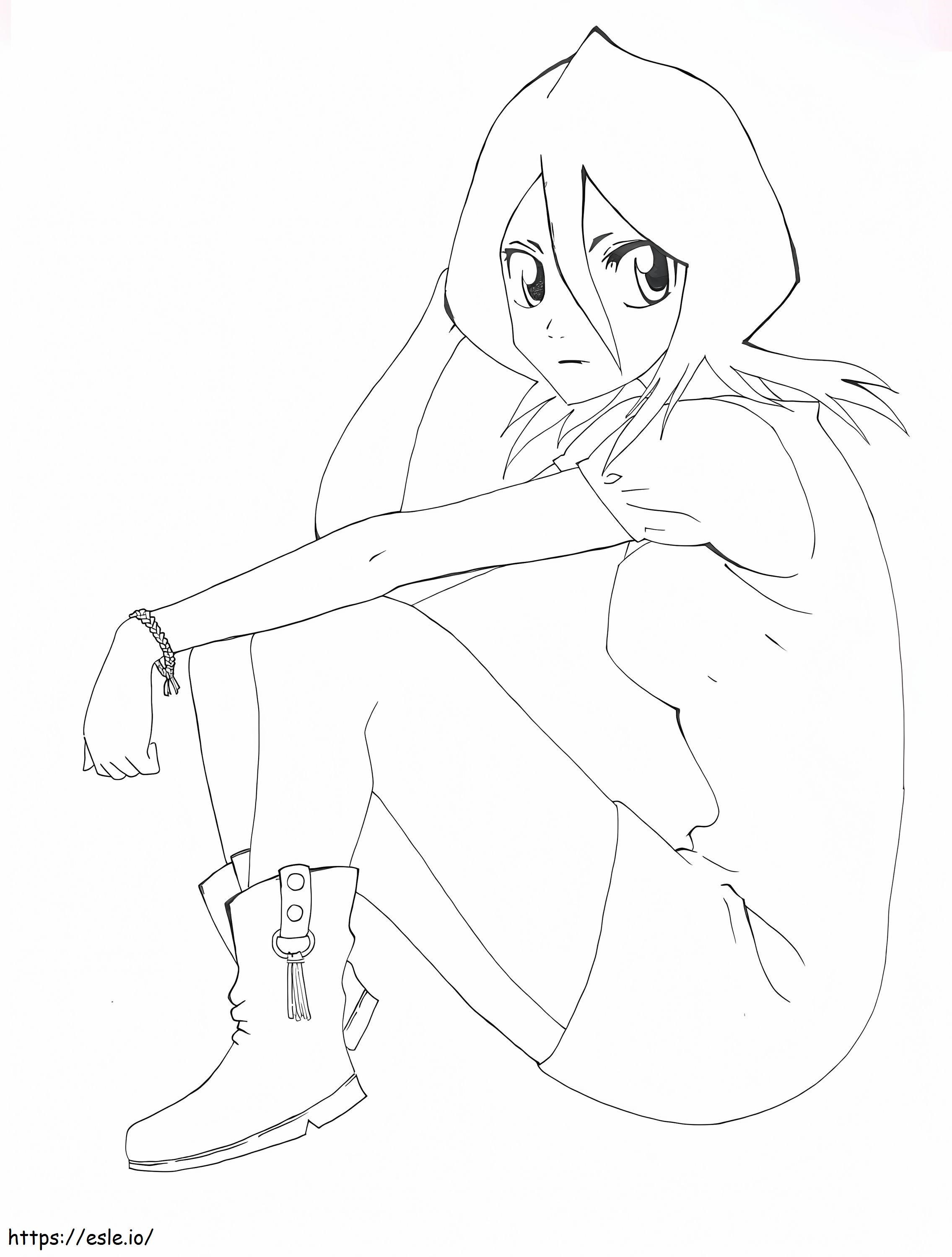 Print Rukia Kuchiki Coloring Page