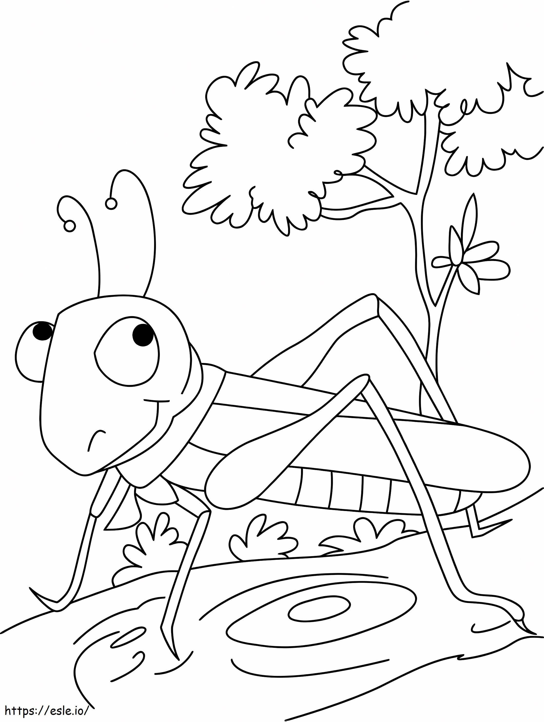 The Grasshopper Showstopper coloring page
