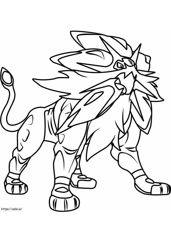 1527740539 Solgaleo Pokemon Sun And Moon A4 Copy coloring page