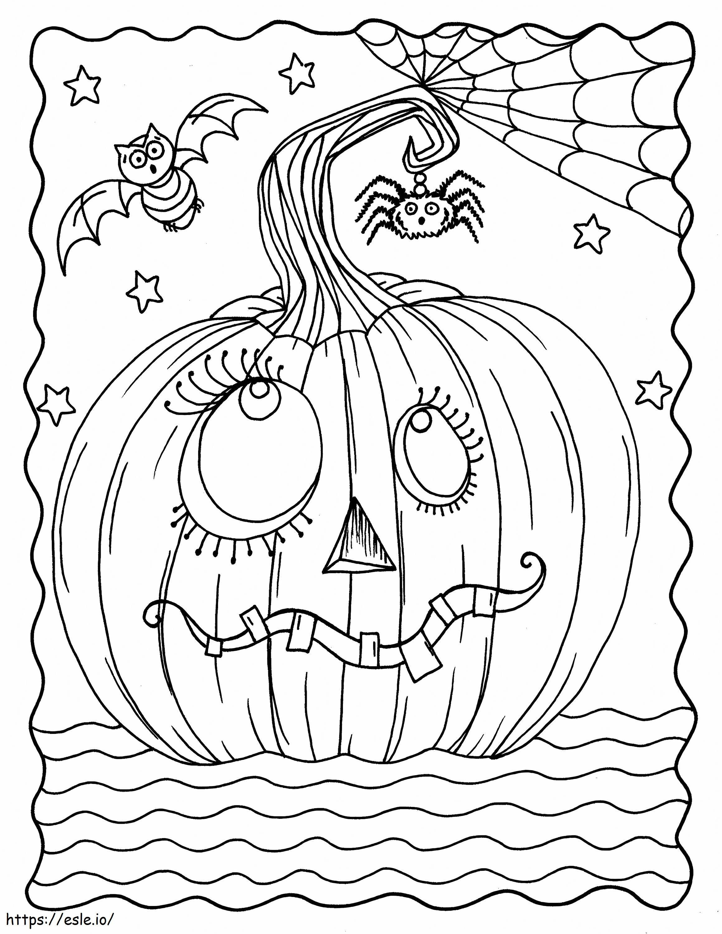 Funny Pumpkin coloring page