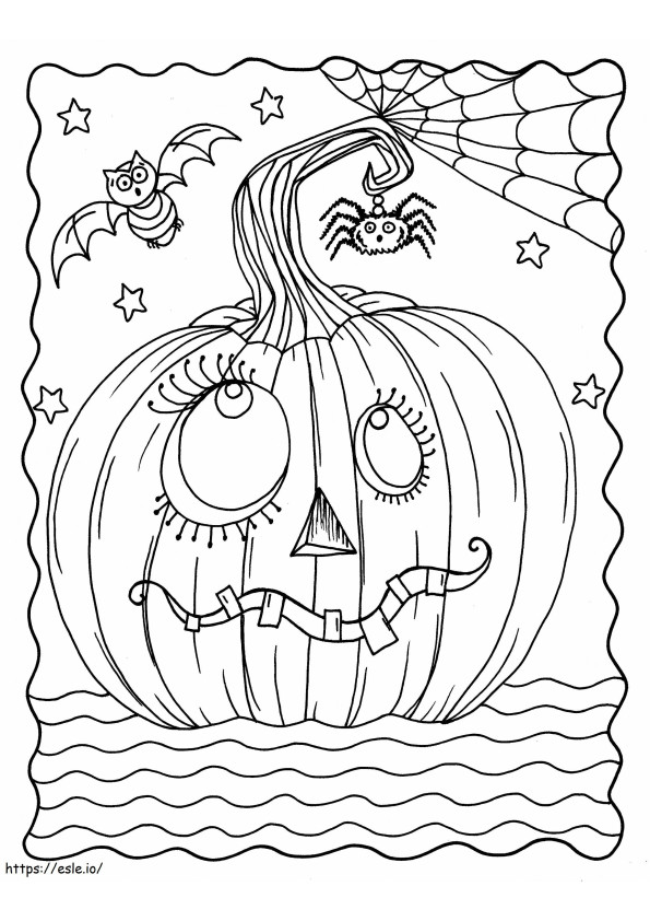 Funny Pumpkin coloring page