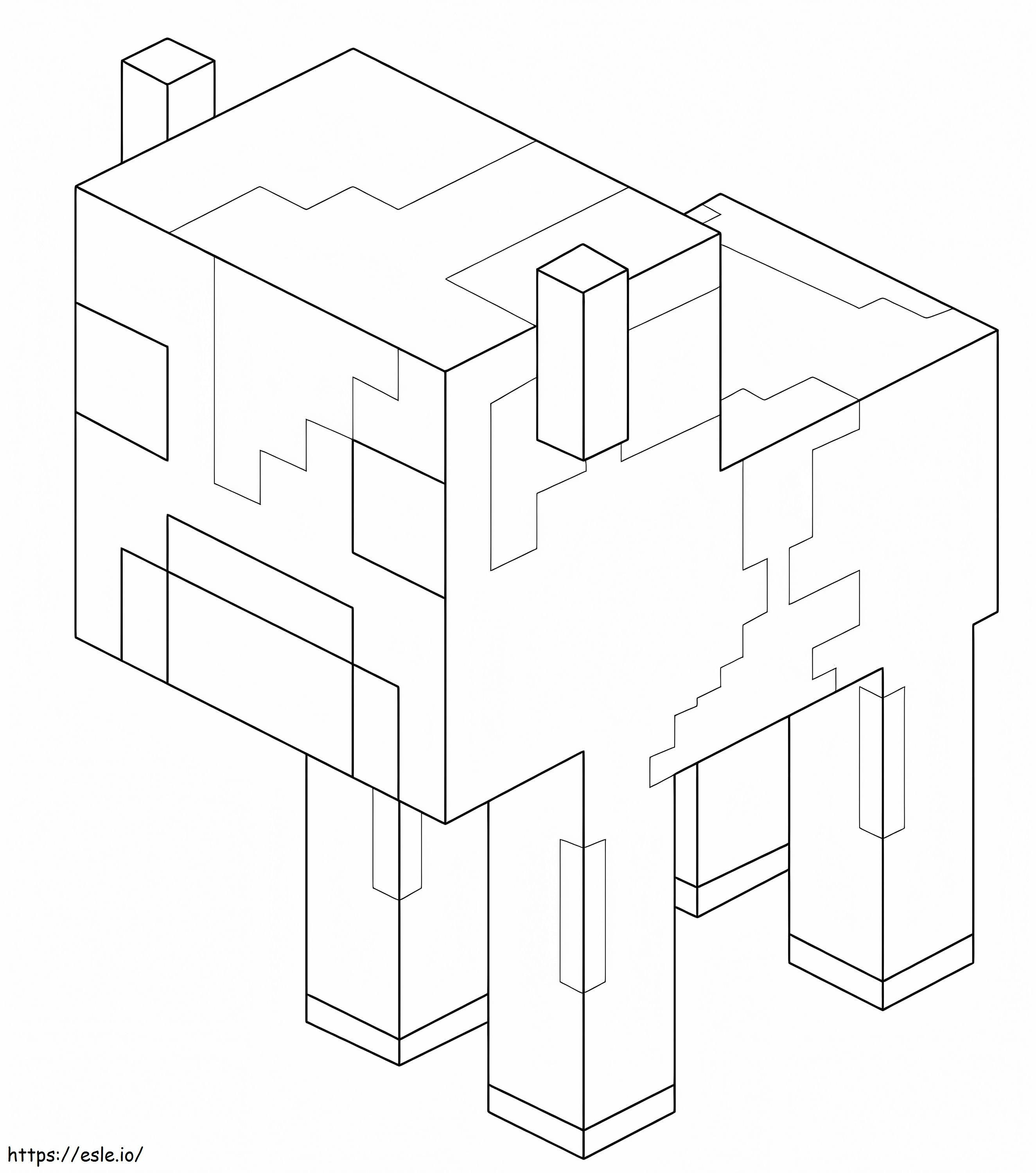 Coloriage Vache Minecraft 1 à imprimer dessin