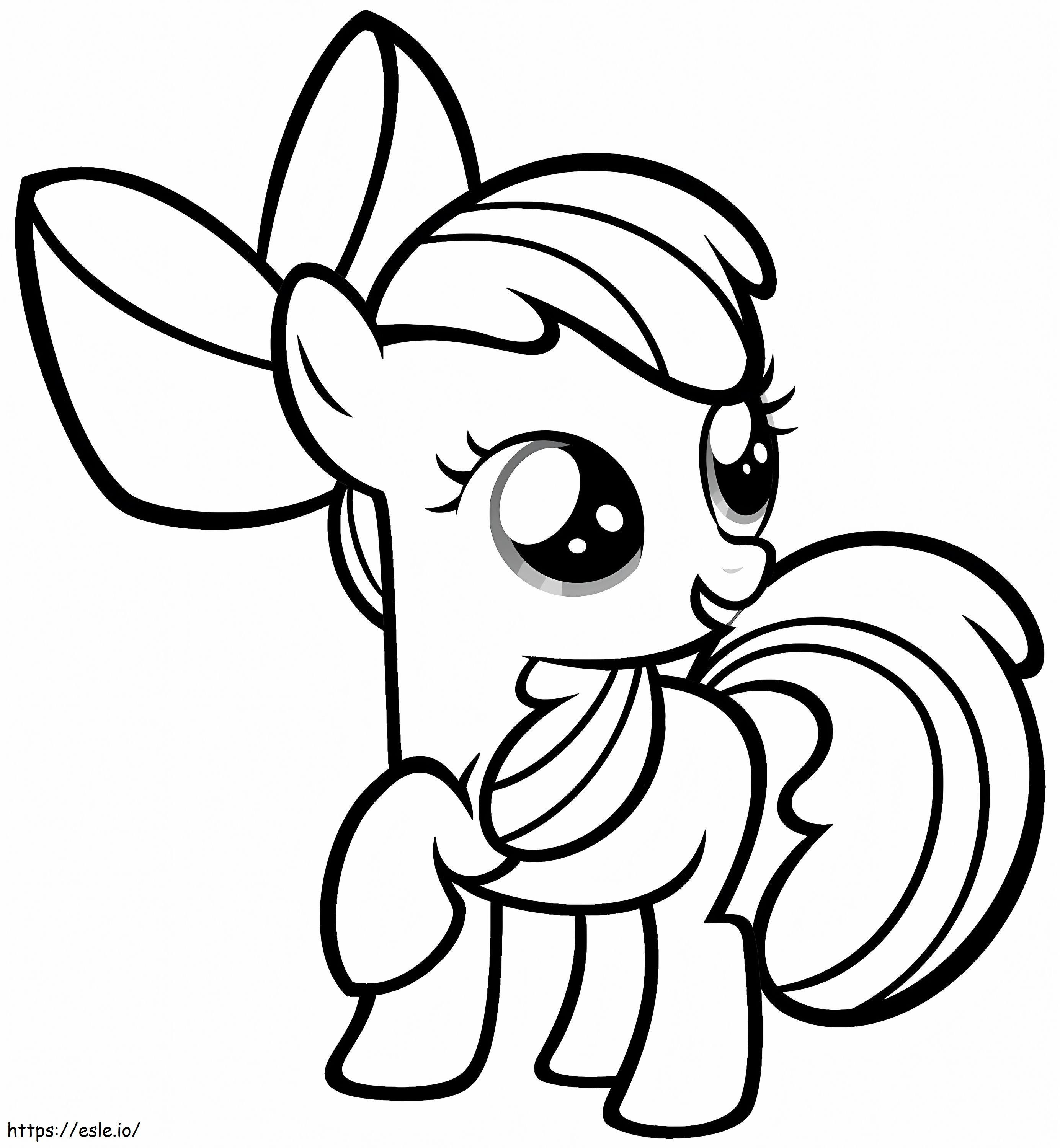 Süßes kleines Pony ausmalbilder