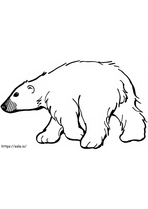 Normaali jääkarhu värityskuva