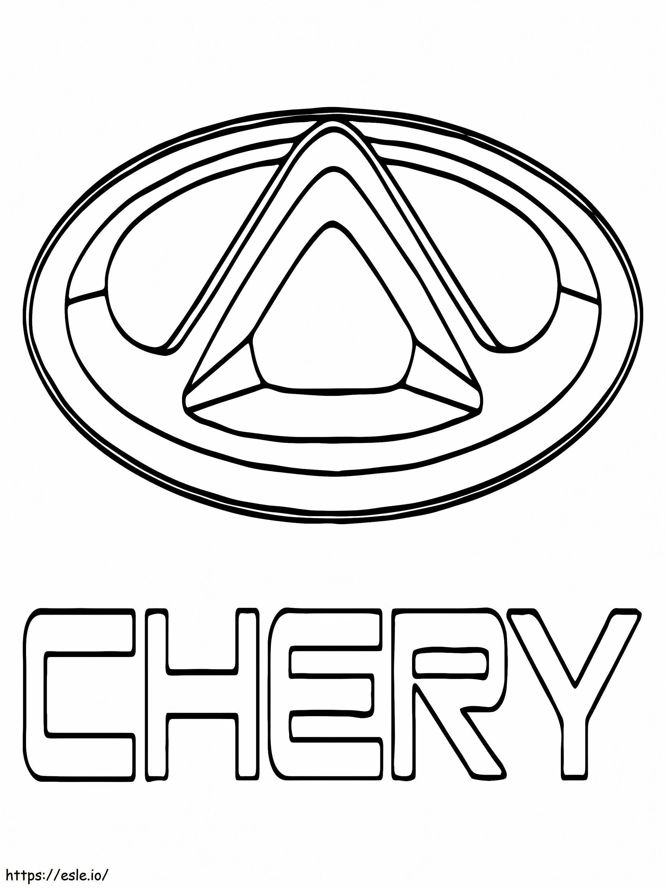 Logo-ul mașinii Chery de colorat