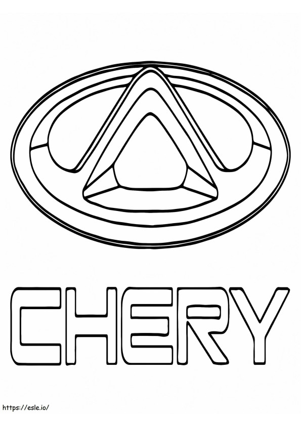 Logo-ul mașinii Chery de colorat