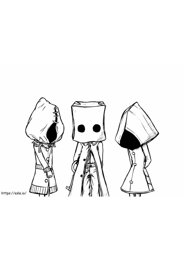 Characters In Little Nightmares coloring page