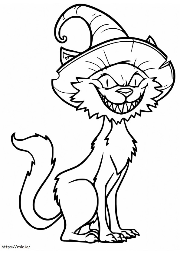 Halween Cat 5 coloring page