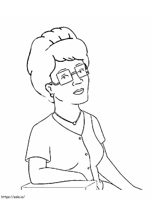Peggy Hill coloring page