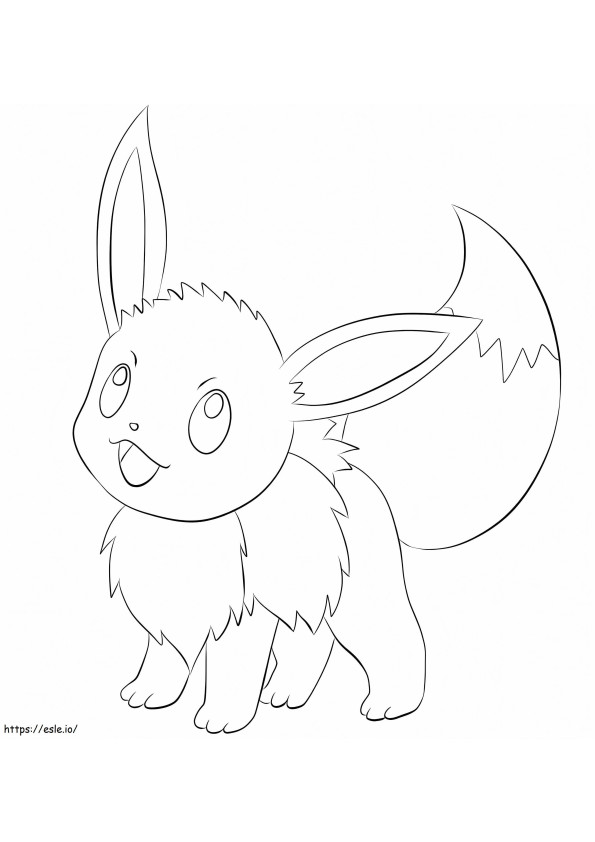 Pokemon Eevee Smiling coloring page