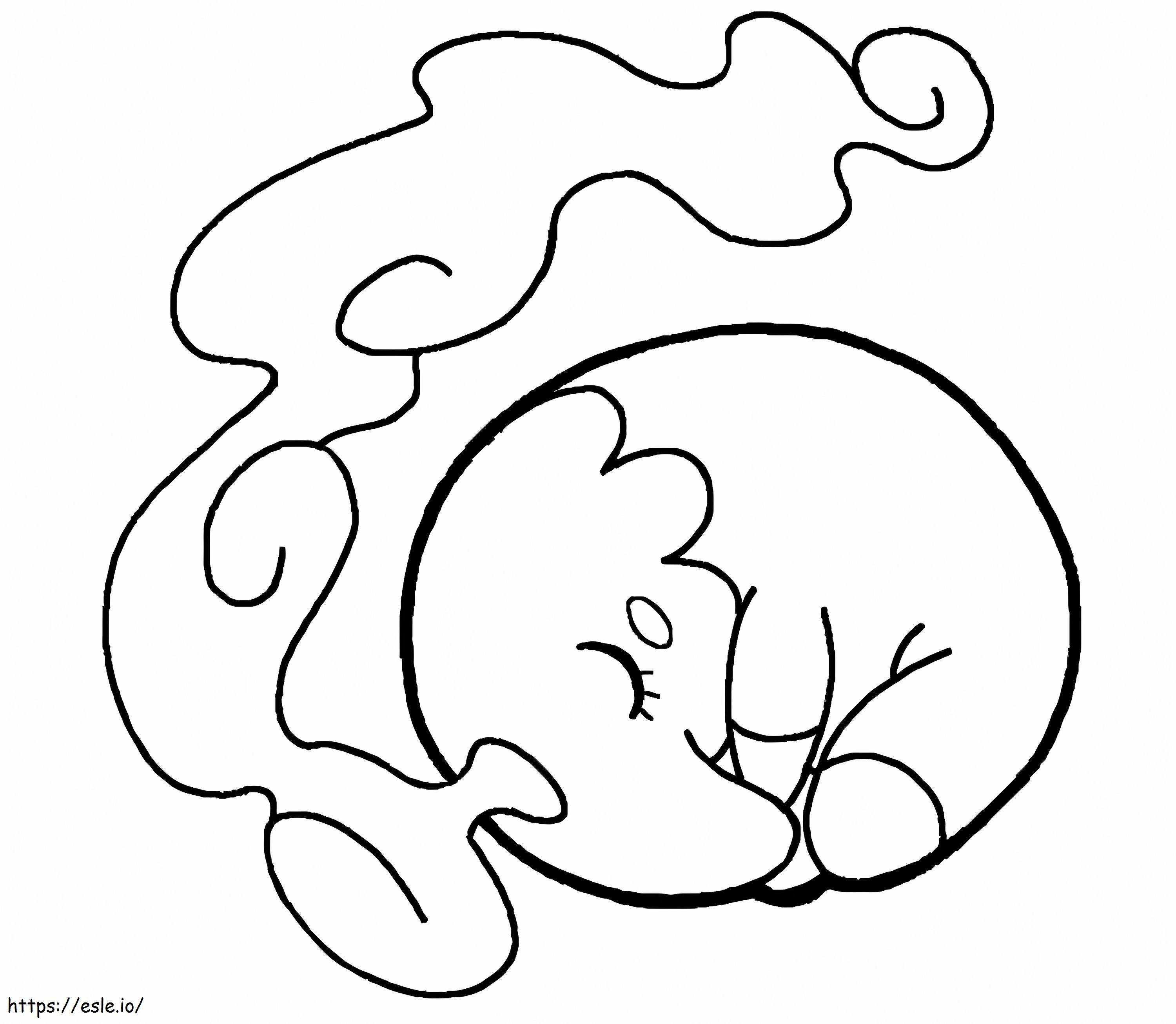 Musharna Pokemon coloring page
