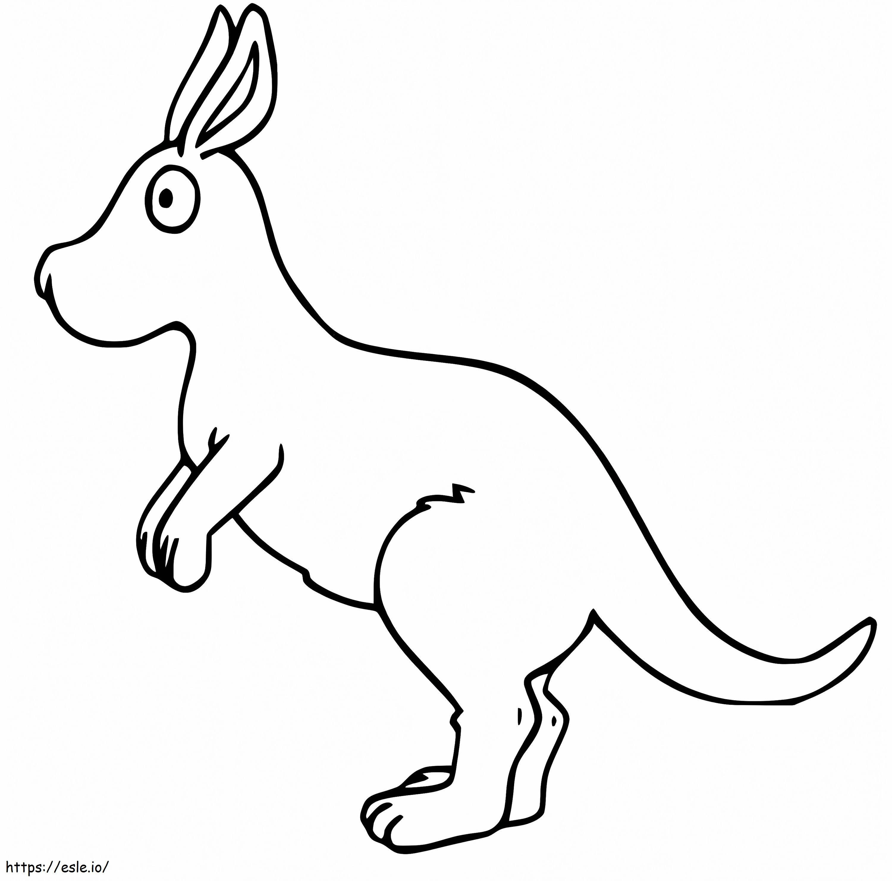 Funny Wallaby coloring page