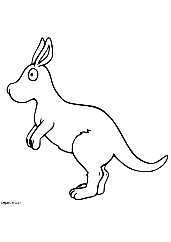 Funny Wallaby coloring page