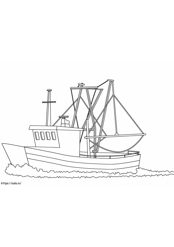 Printable Fishing Boat coloring page