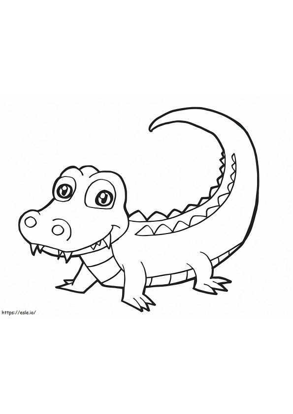 Coloriage Crocodile pour les enfants à imprimer dessin