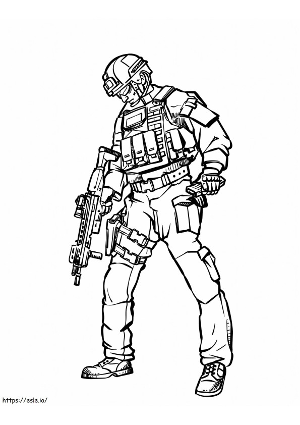 Great Soldier coloring page
