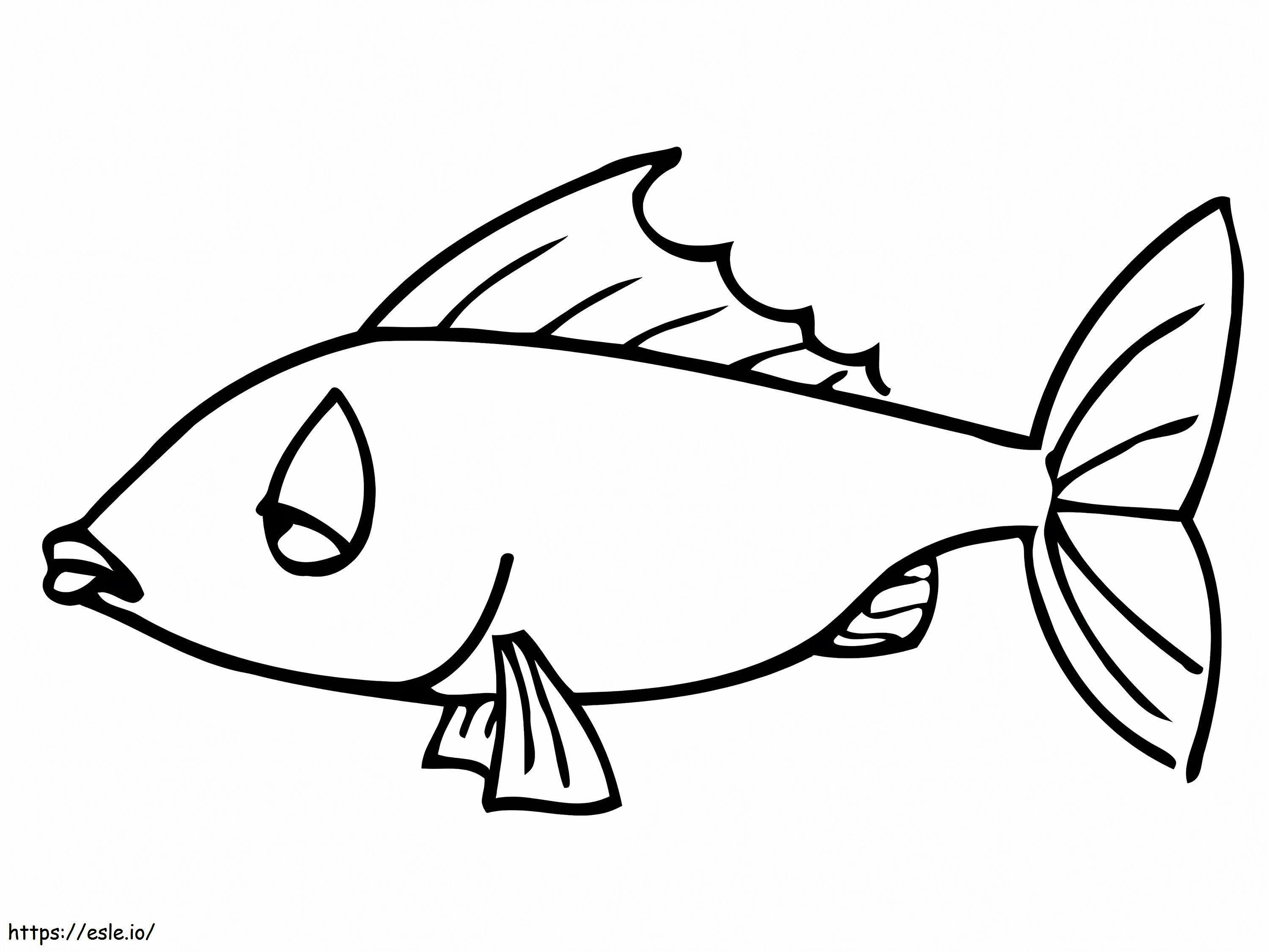 Smutna ryba kolorowanka