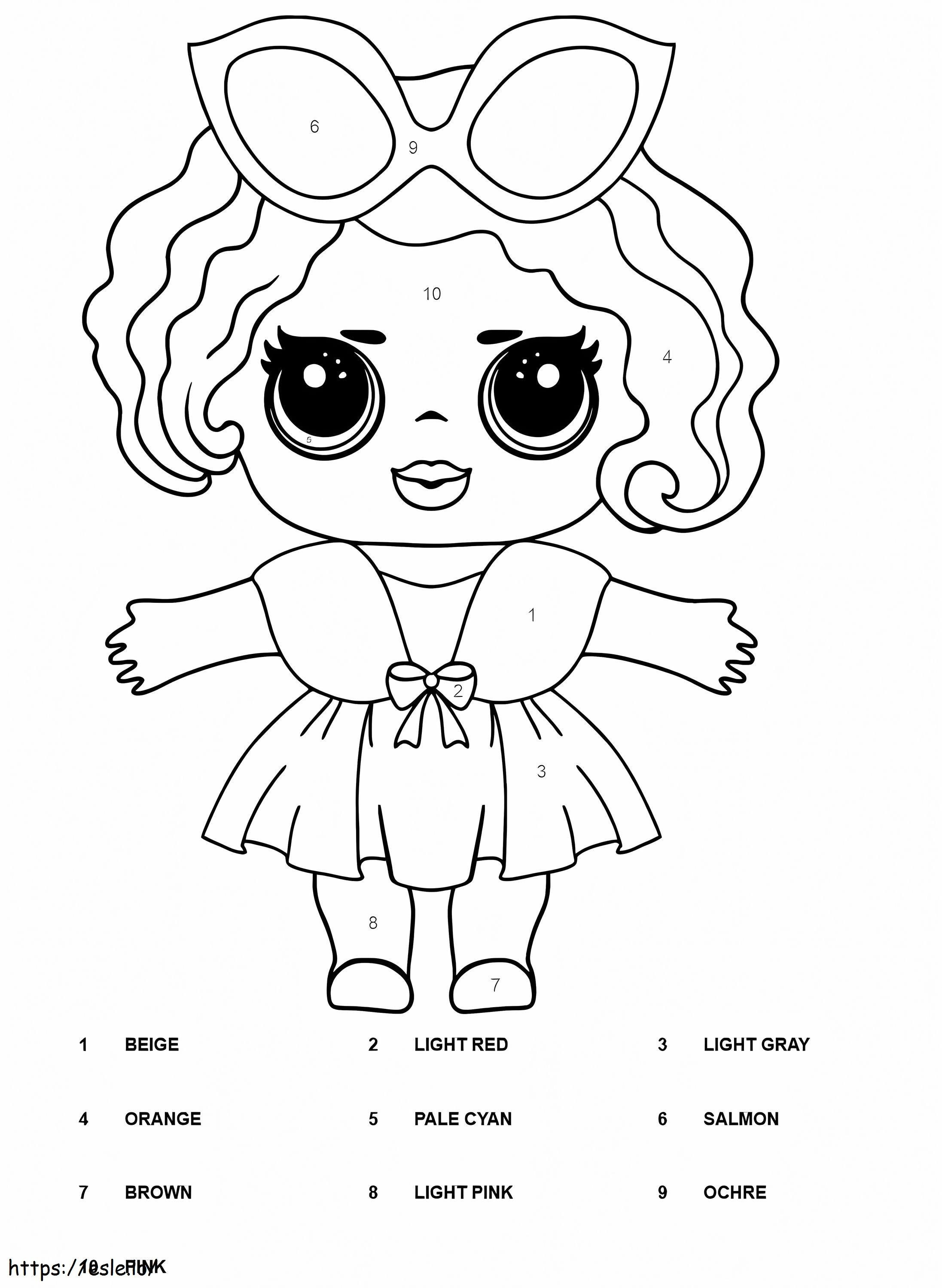 Leading Baby LOL Surprise Color By Number coloring page