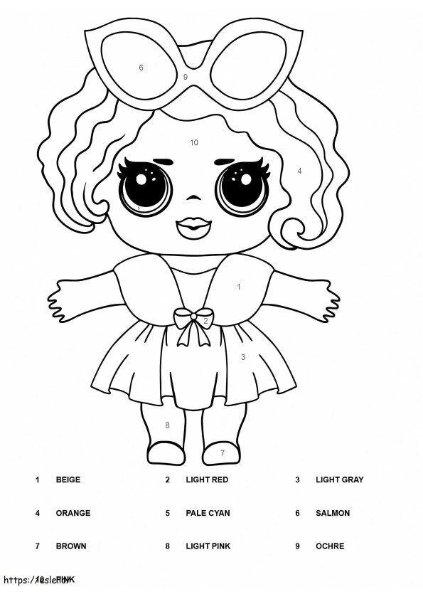 Leading Baby LOL Surprise Color By Number coloring page